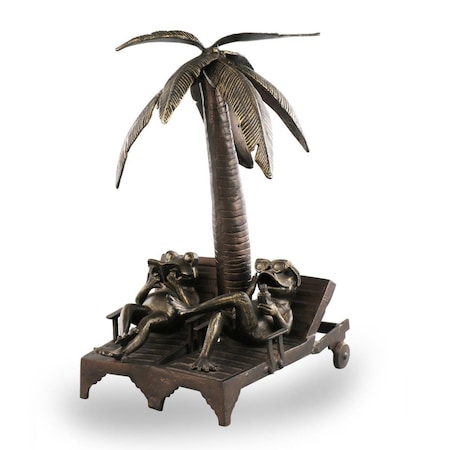 Rickis Rugs Vacation Garden & Frog Sculpture RI2480999